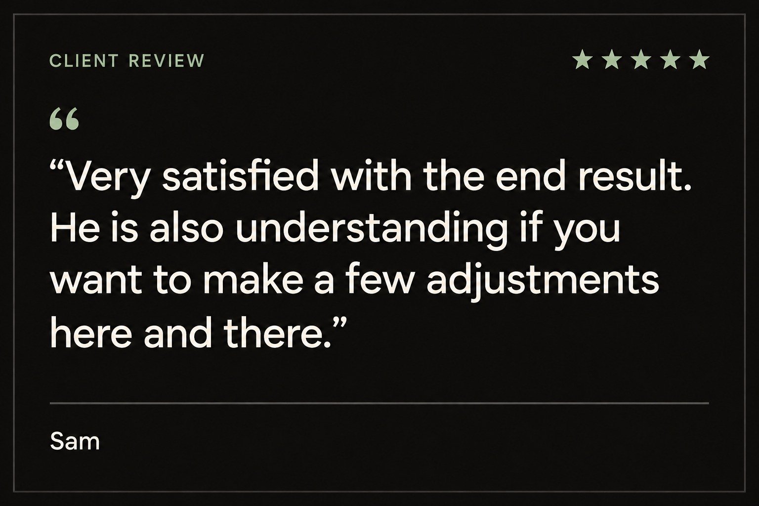 Client review 2